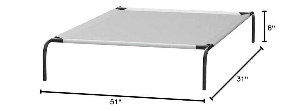 Elevated Dog Bed with Metal Frame, Grey G6563