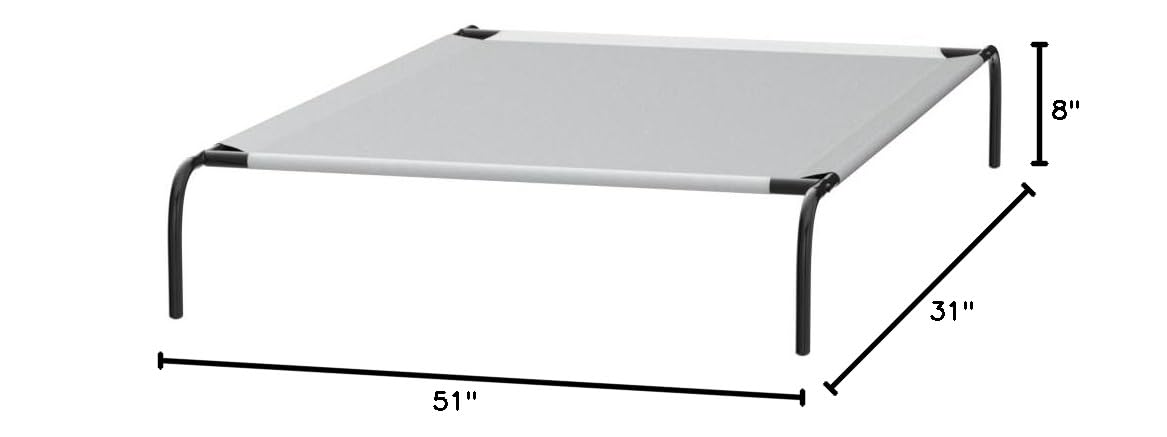 Elevated Dog Bed with Metal Frame, Grey G6563