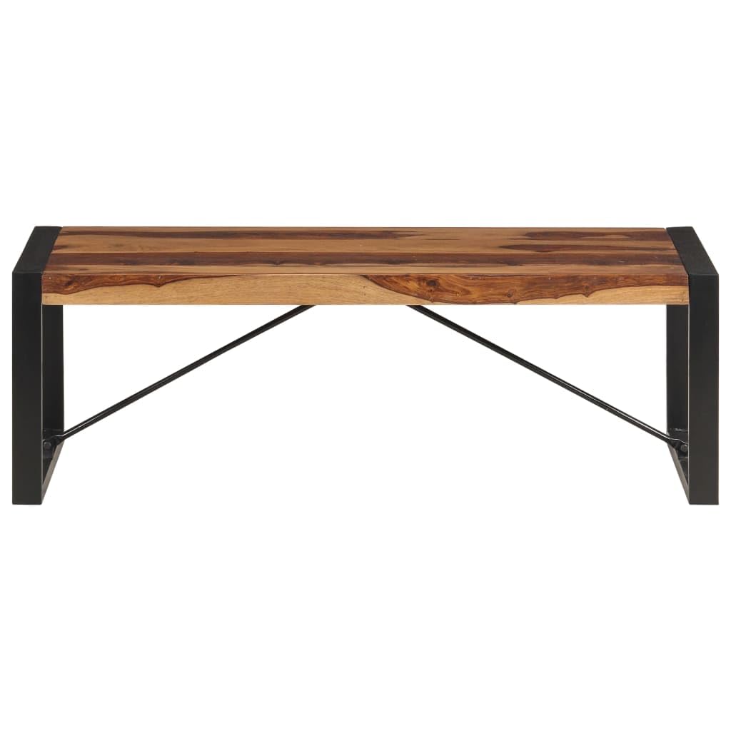 Solid Sheesham Wood Coffee Table with Steel Legs P36935