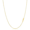 14k Gold Box Chain Necklace with Lobster Claw Clasp Z5713