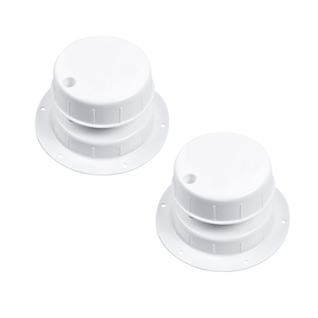 RV Plumbing Vent Caps 2 Pcs White Plastic R3147