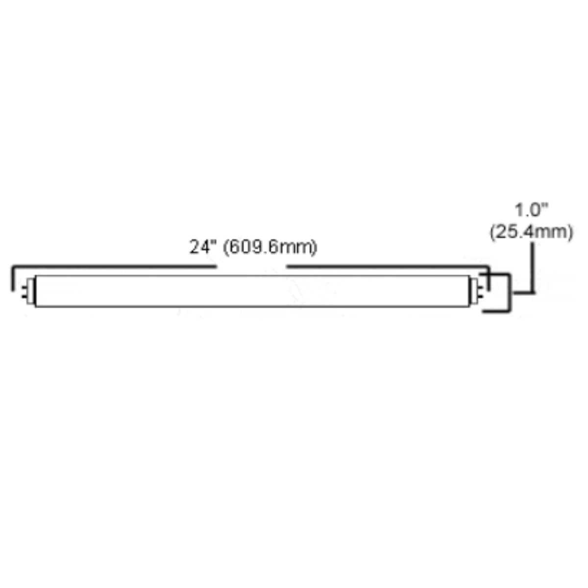 24 Inch T8 Fluorescent Tube Light Bulb 18W 4100K Cool White G13 Bi-Pin Base 1200 Lumen 2 Foot Linear Lamp Pack of 30 M31201