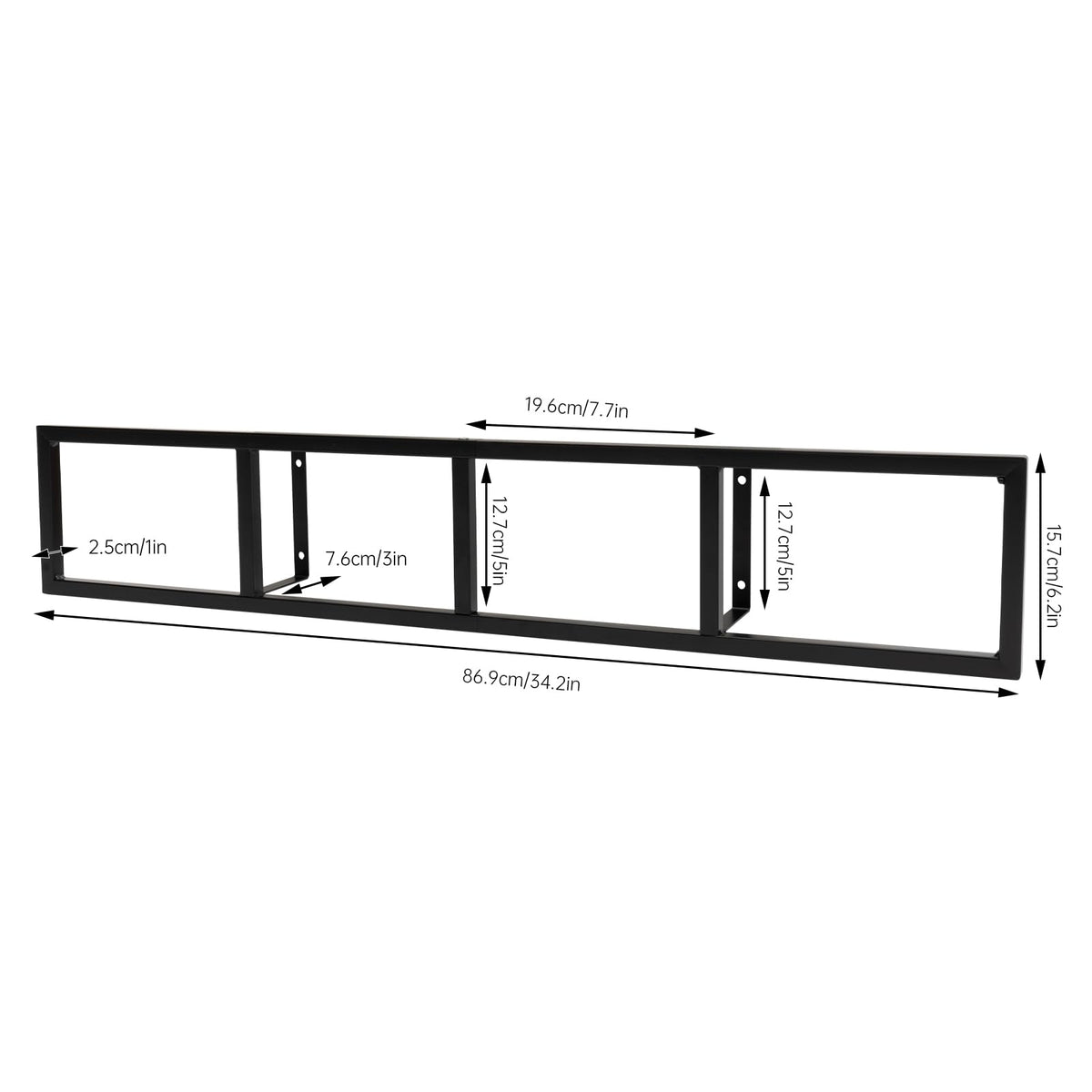 34 Inch Wall Mount Media Storage Rack K368