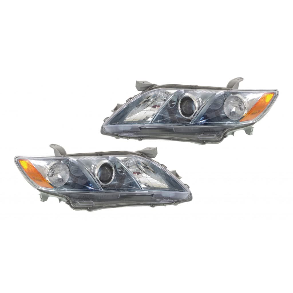 Toyota Camry Hybrid Headlight Unit 2007-2009 Pair Driver and Passenger Side Replacement V442