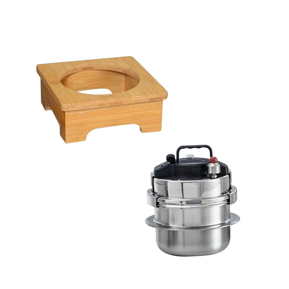 Small Pressure Cookers with Wooden G97402
