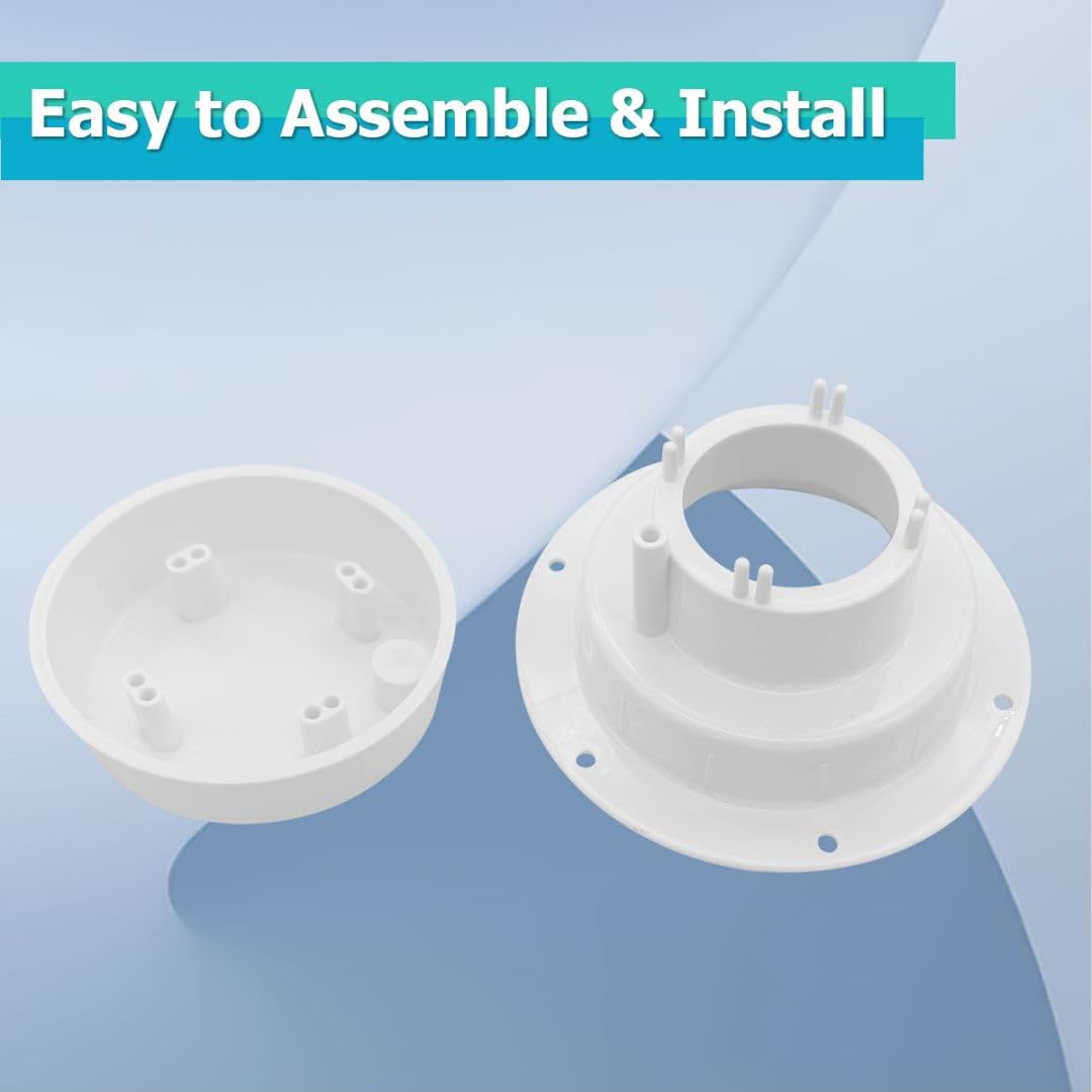 RV Plumbing Vent Caps 2 Pcs White Plastic R3147