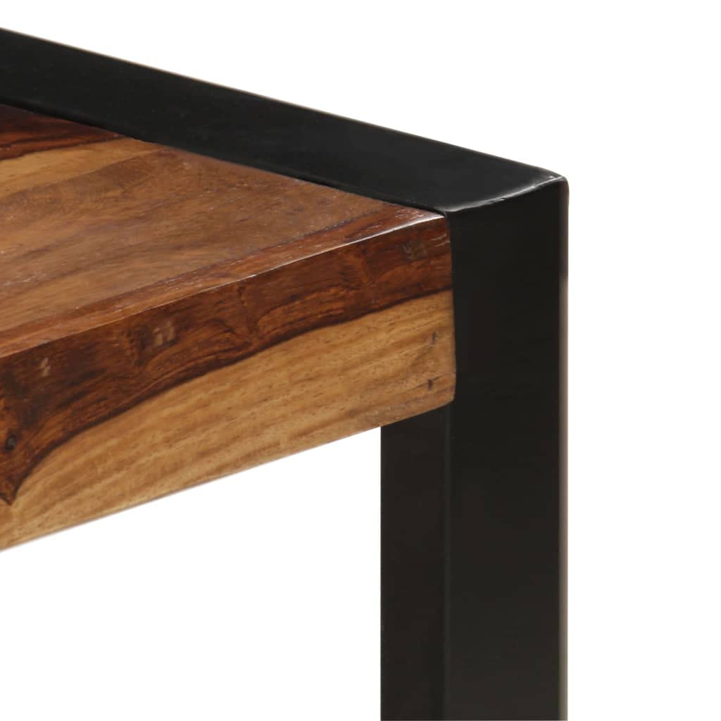 Solid Sheesham Wood Coffee Table with Steel Legs P36935