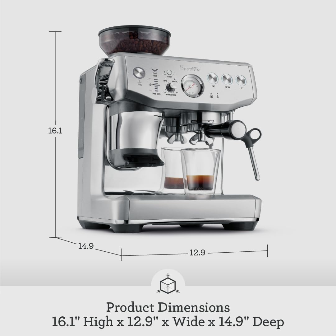 Brushed Stainless Steel Espresso Machine T6431