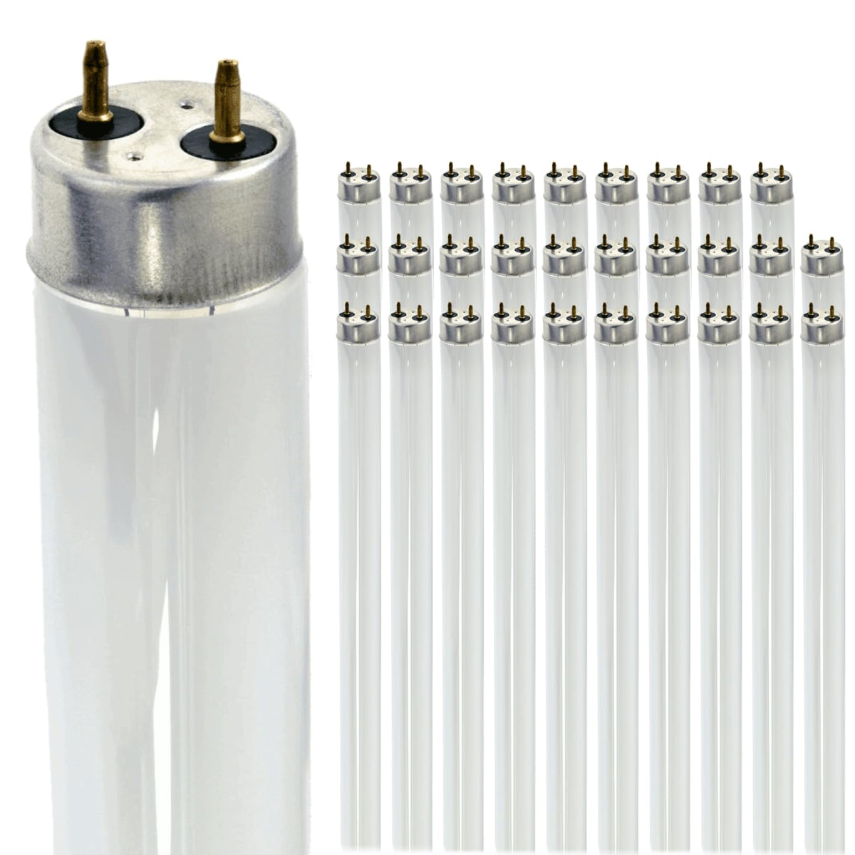 24 Inch T8 Fluorescent Tube Light Bulb 18W 4100K Cool White G13 Bi-Pin Base 1200 Lumen 2 Foot Linear Lamp Pack of 30 M31201