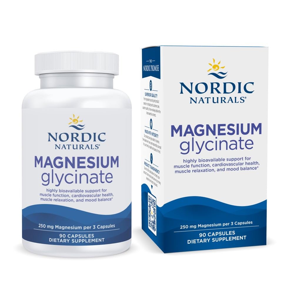 Magnesium Glycinate 250mg Vegetarian Capsules 90 Count H66946