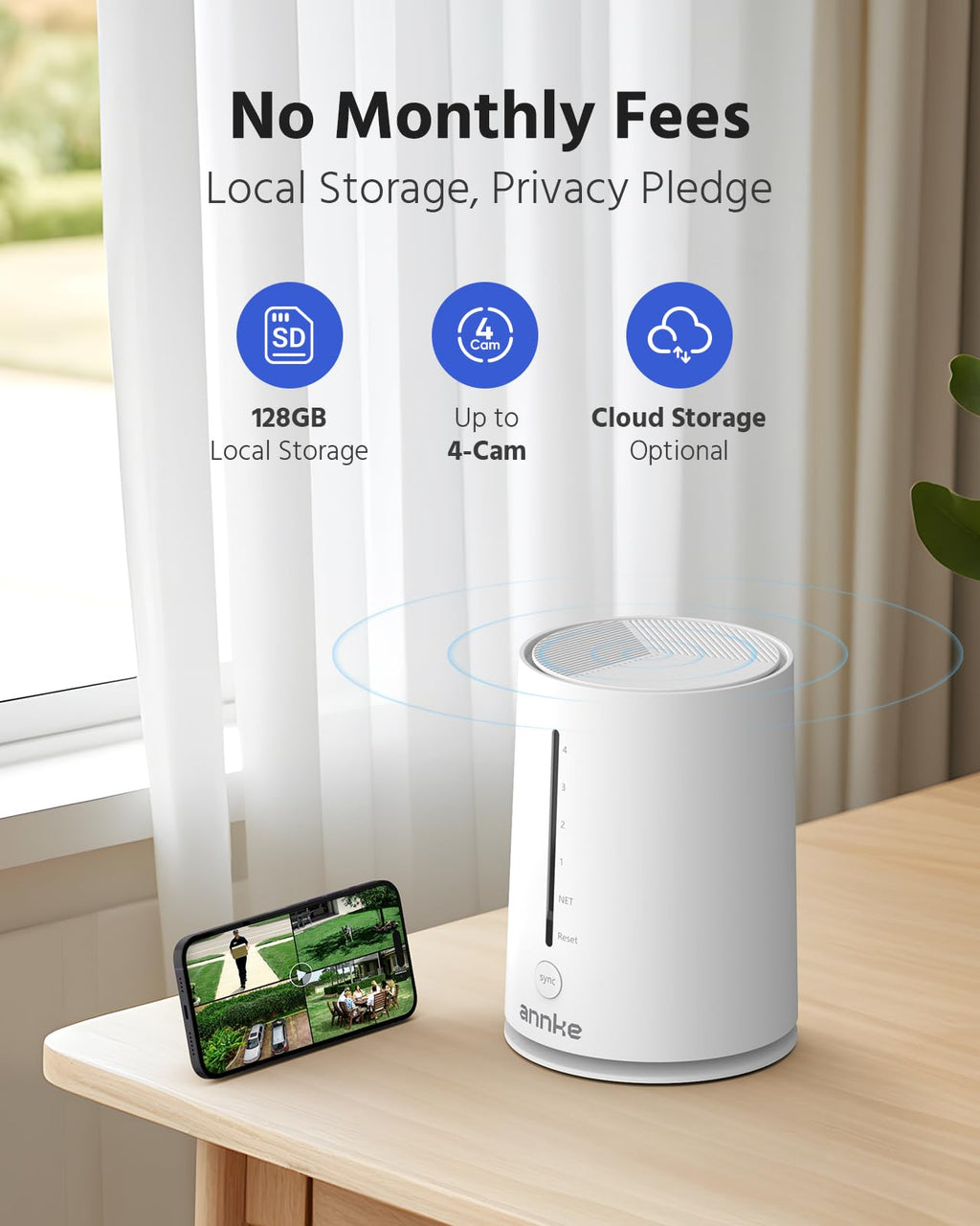 4MP Solar Security Cameras Wireless Outdoor N3278