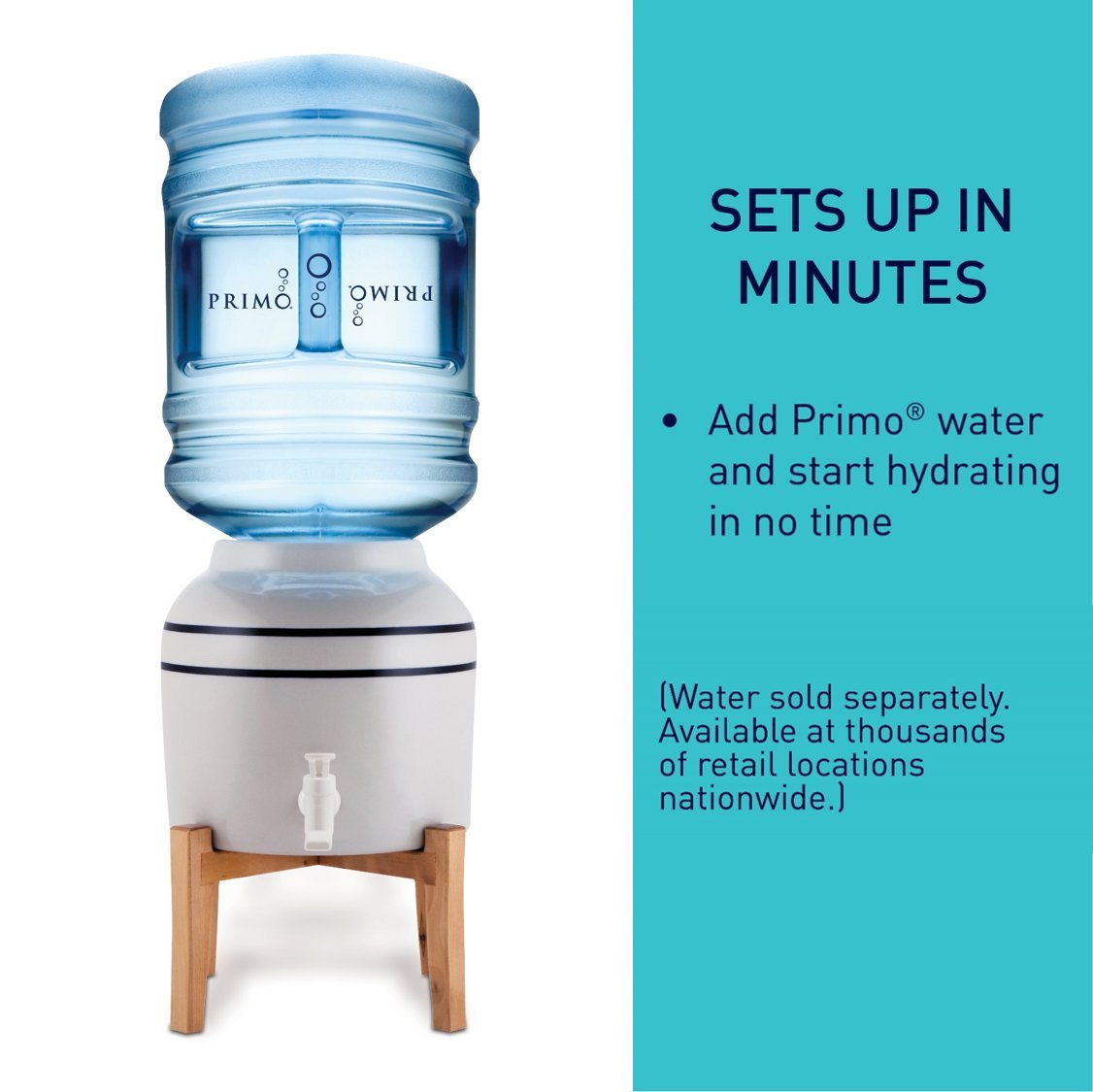 Ceramic Countertop Water Jug Dispenser with Stand T165232