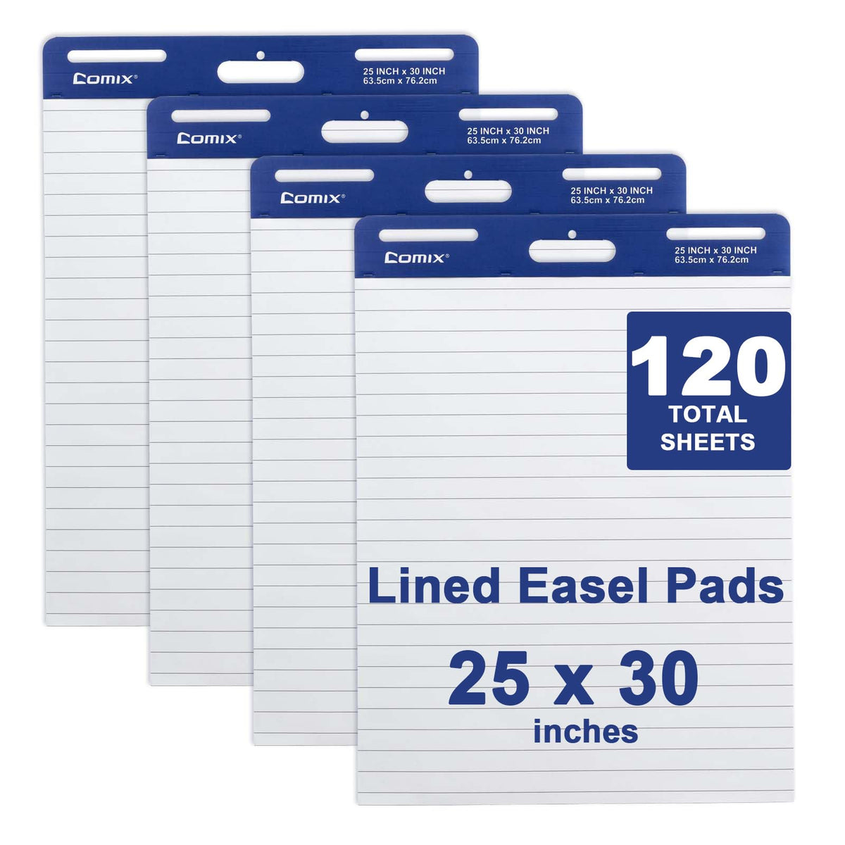 Lined Sticky Easel Pad 25 x 30 Inches 30 Sheets 4 Pads R1231