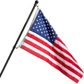 6' Black Aluminum Flagpole with American Flag and Mounting Bracket E571