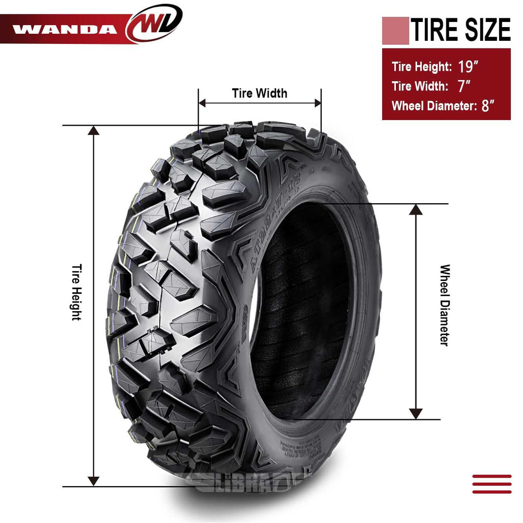 2 ATV Tires 19x7-8 Q856