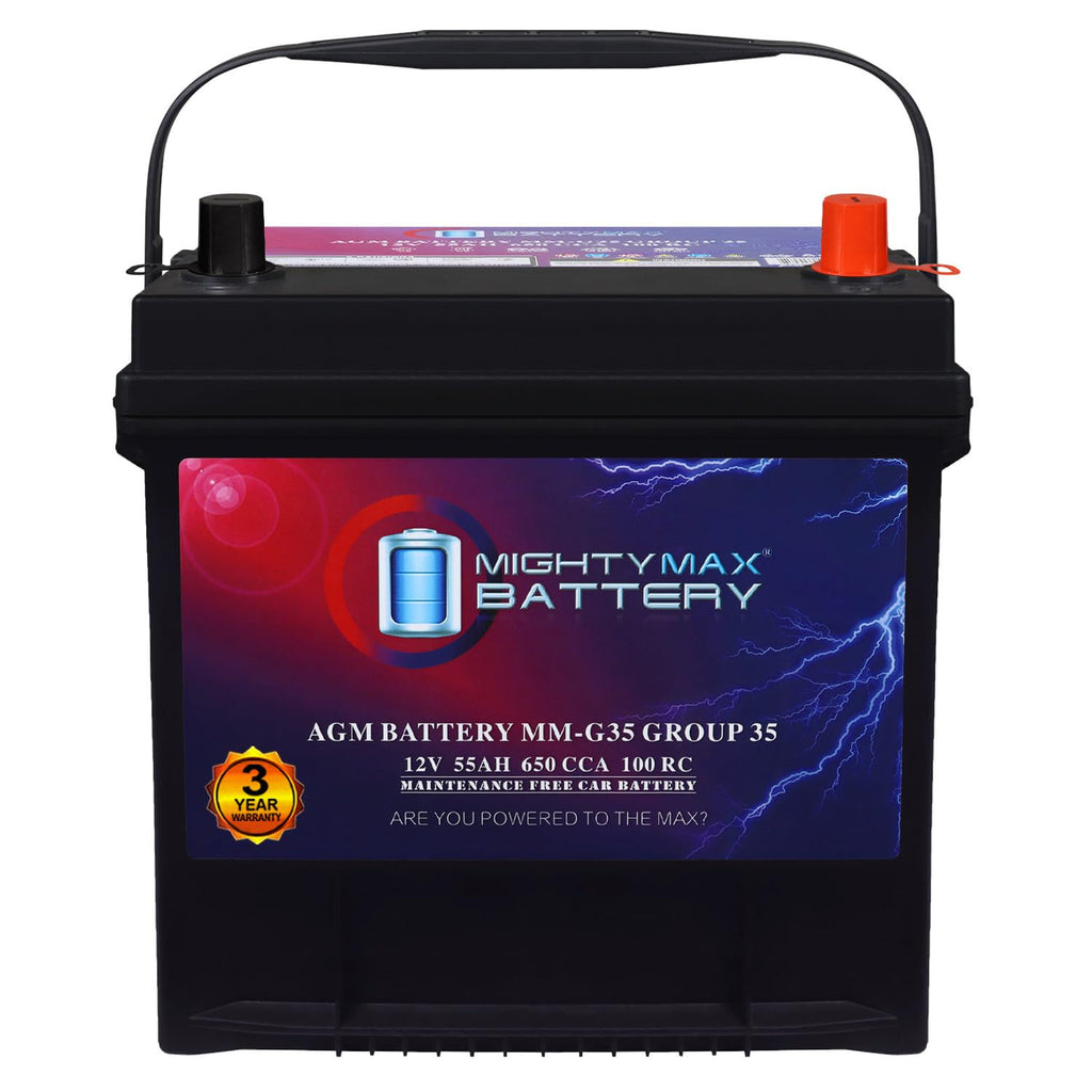 12V 55Ah AGM 650 CCA Replacement Battery D27322
