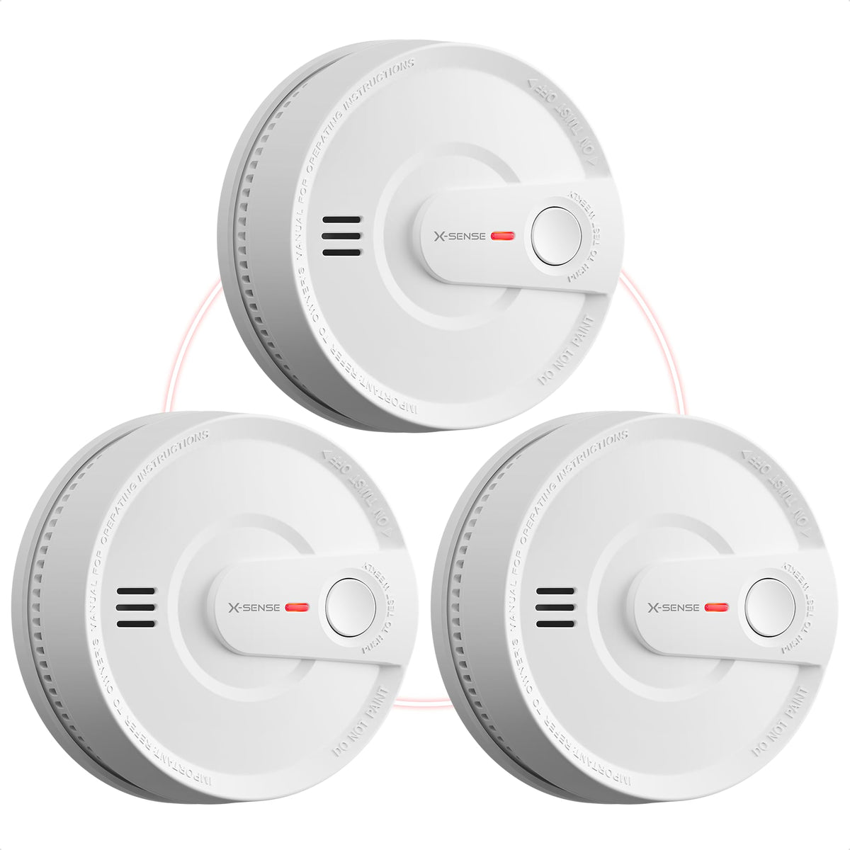Interconnected Smoke Detector 10-Year Battery 3-Pack M86675