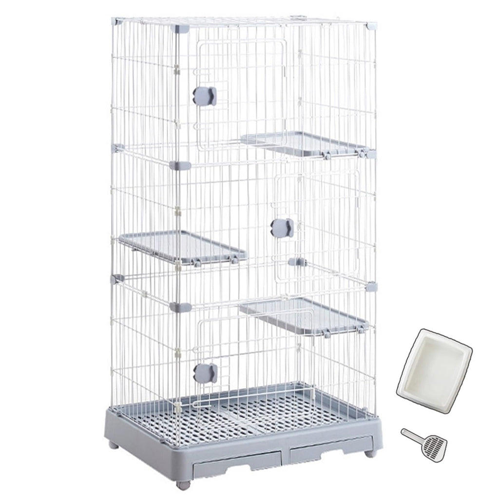Detachable Metal Wire Cat Enclosure with Litter Box B661