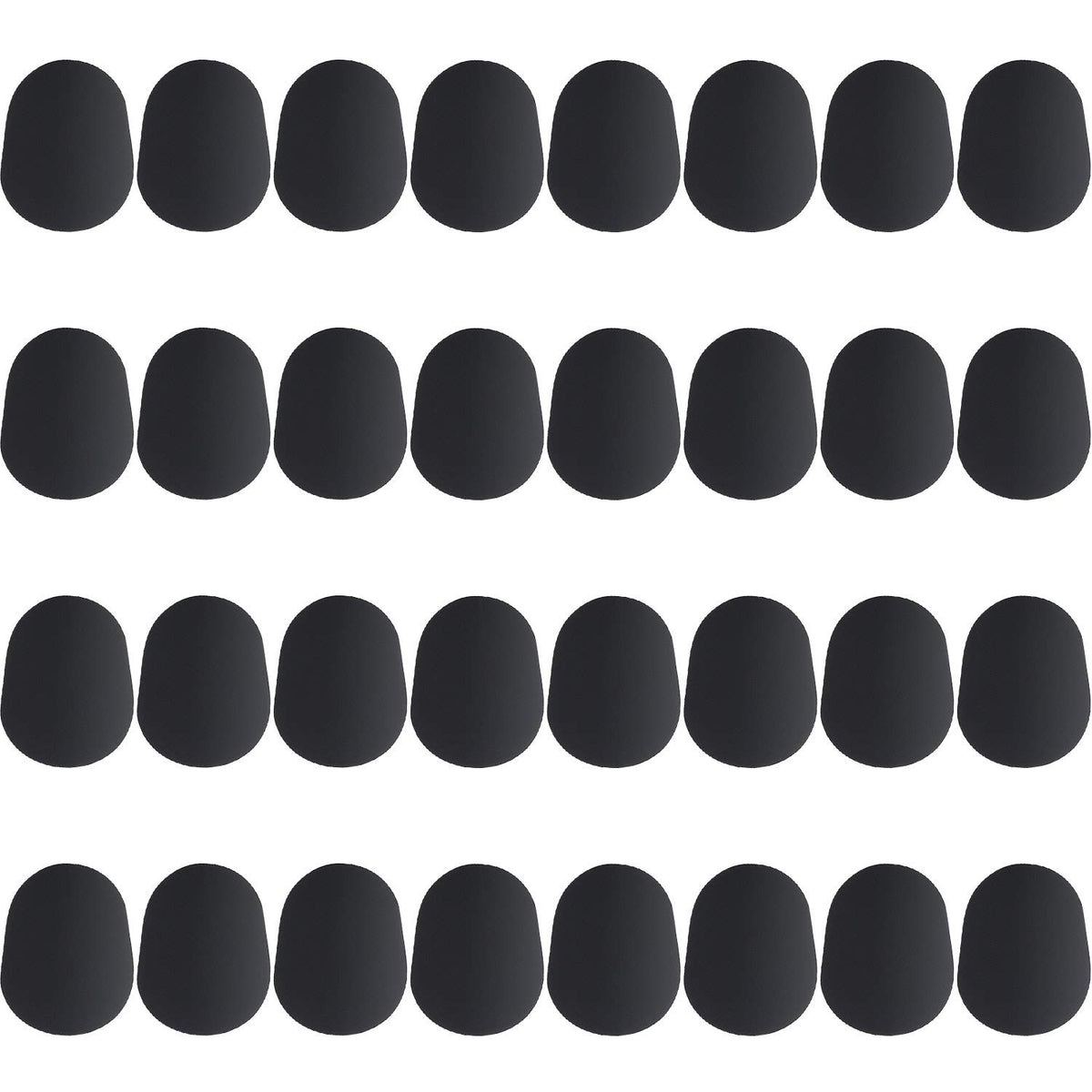 32 Pieces 0.8 mm Saxophone and Clarinet Mouthpiece Cushion Black L606