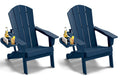 Folding Adirondack Chairs Set of 2 Navy Blue L228428