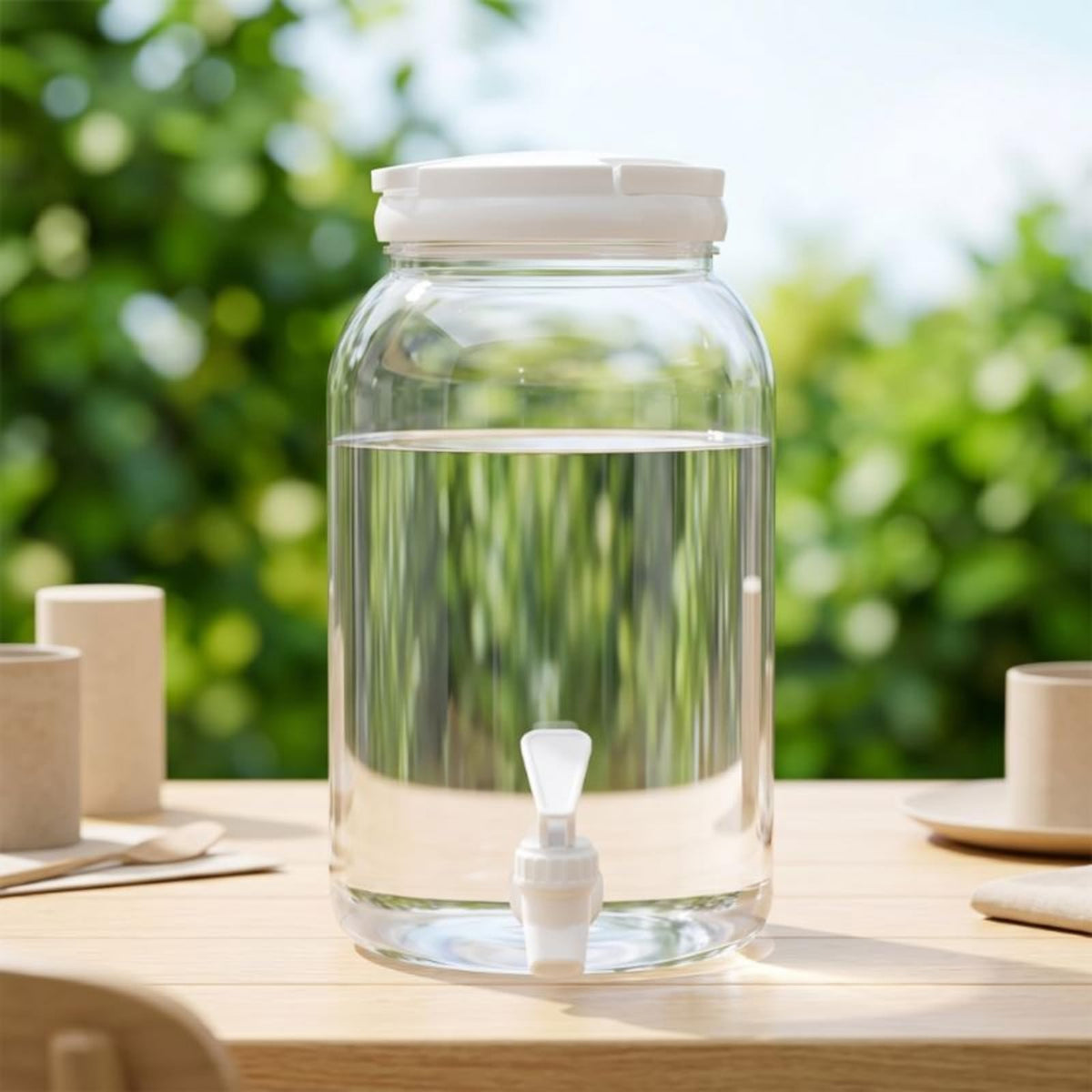 Clear 3.8L Beverage Dispenser with Spigot F696301