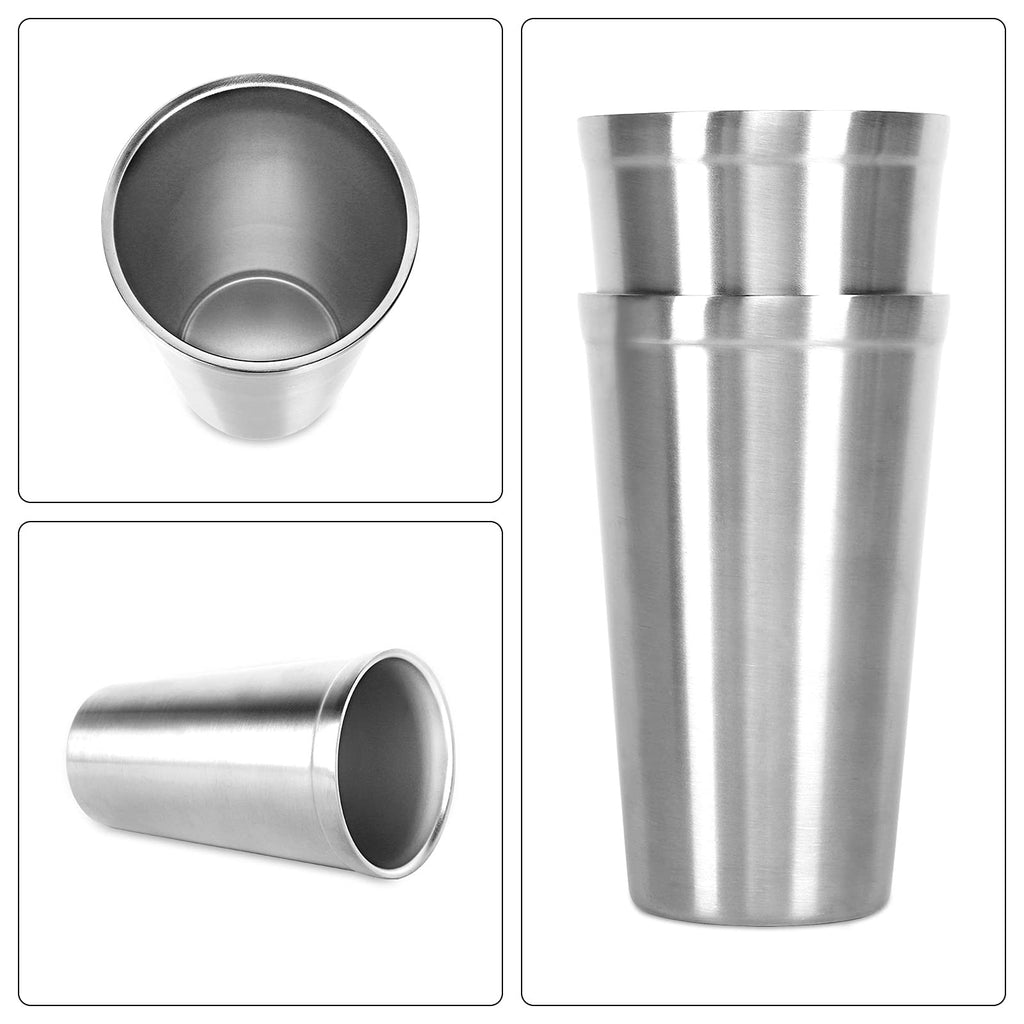 Stainless Steel Double Walled Insulated Cups Set of 2 Stackable 16oz P6613