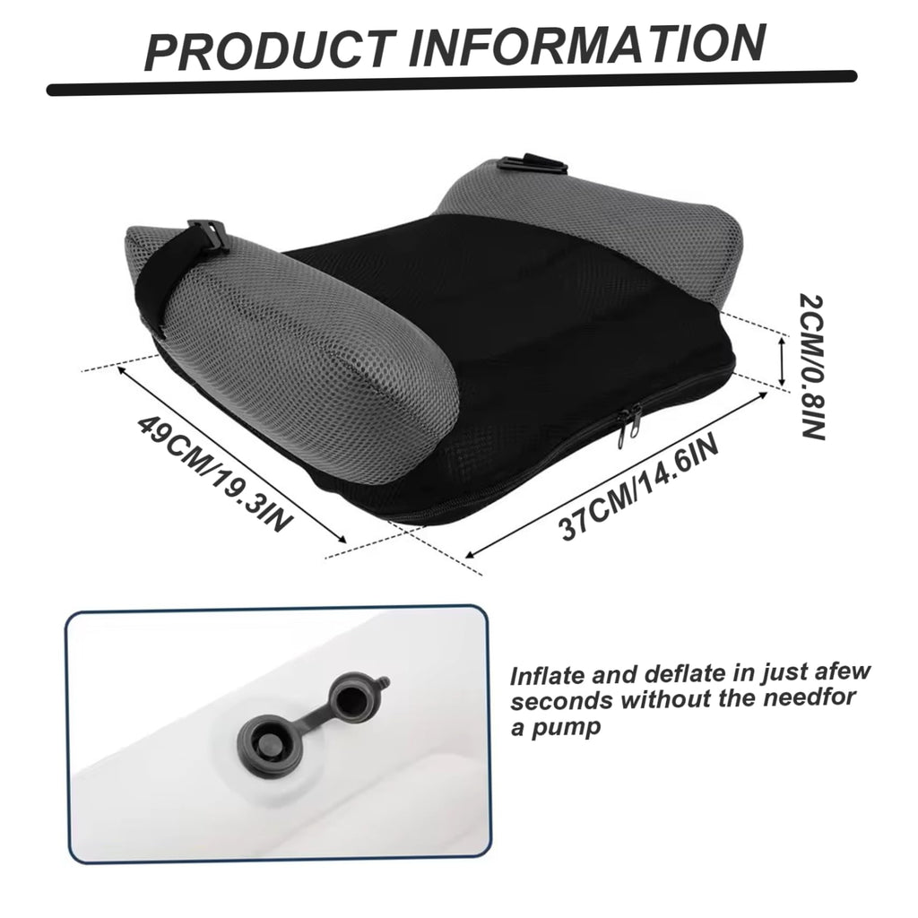 Inflatable Backless Booster Seat with Buckle & Carry Bag Y146562