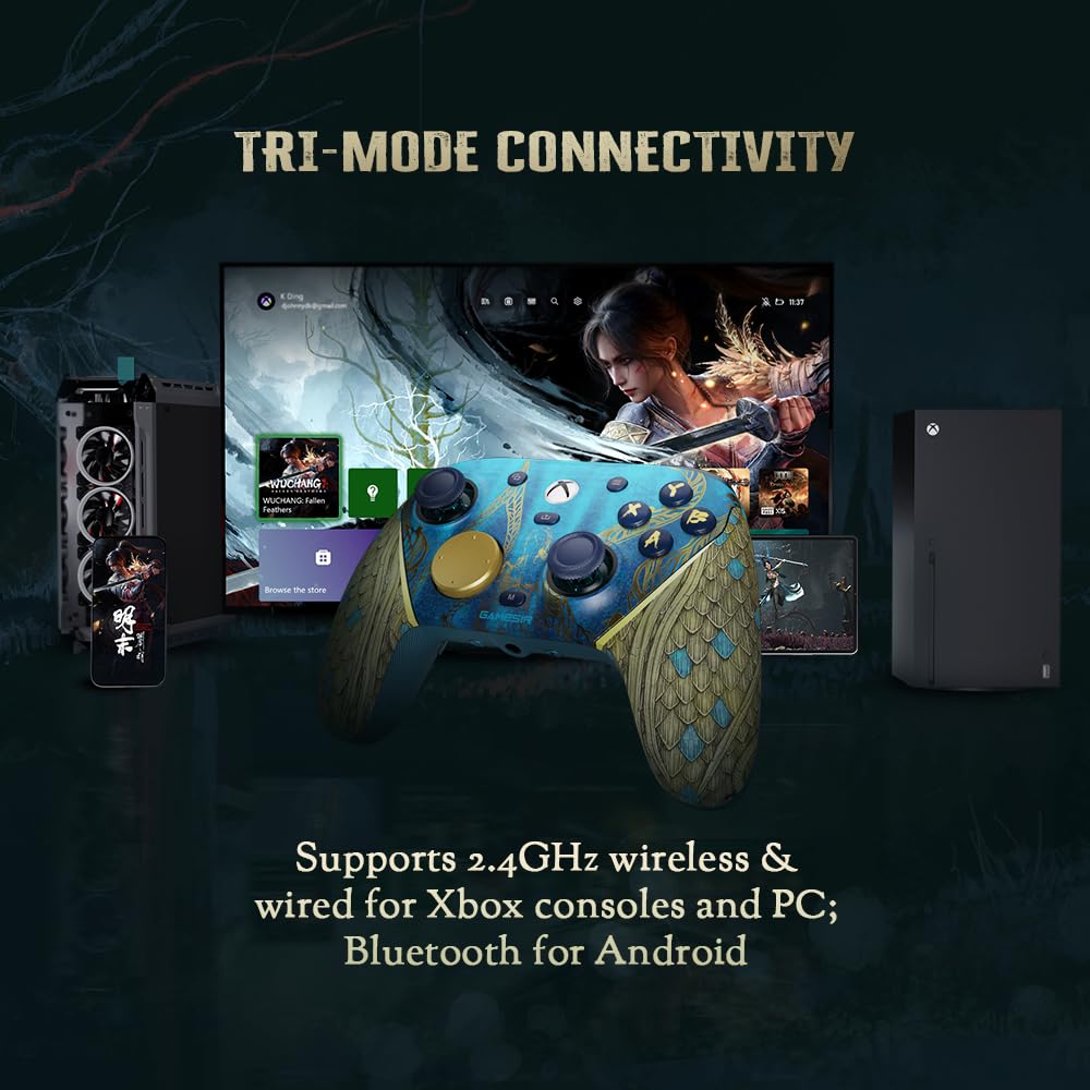 Wireless Gaming Controller with TMR Sticks, Hall Effect Analog Triggers X7647