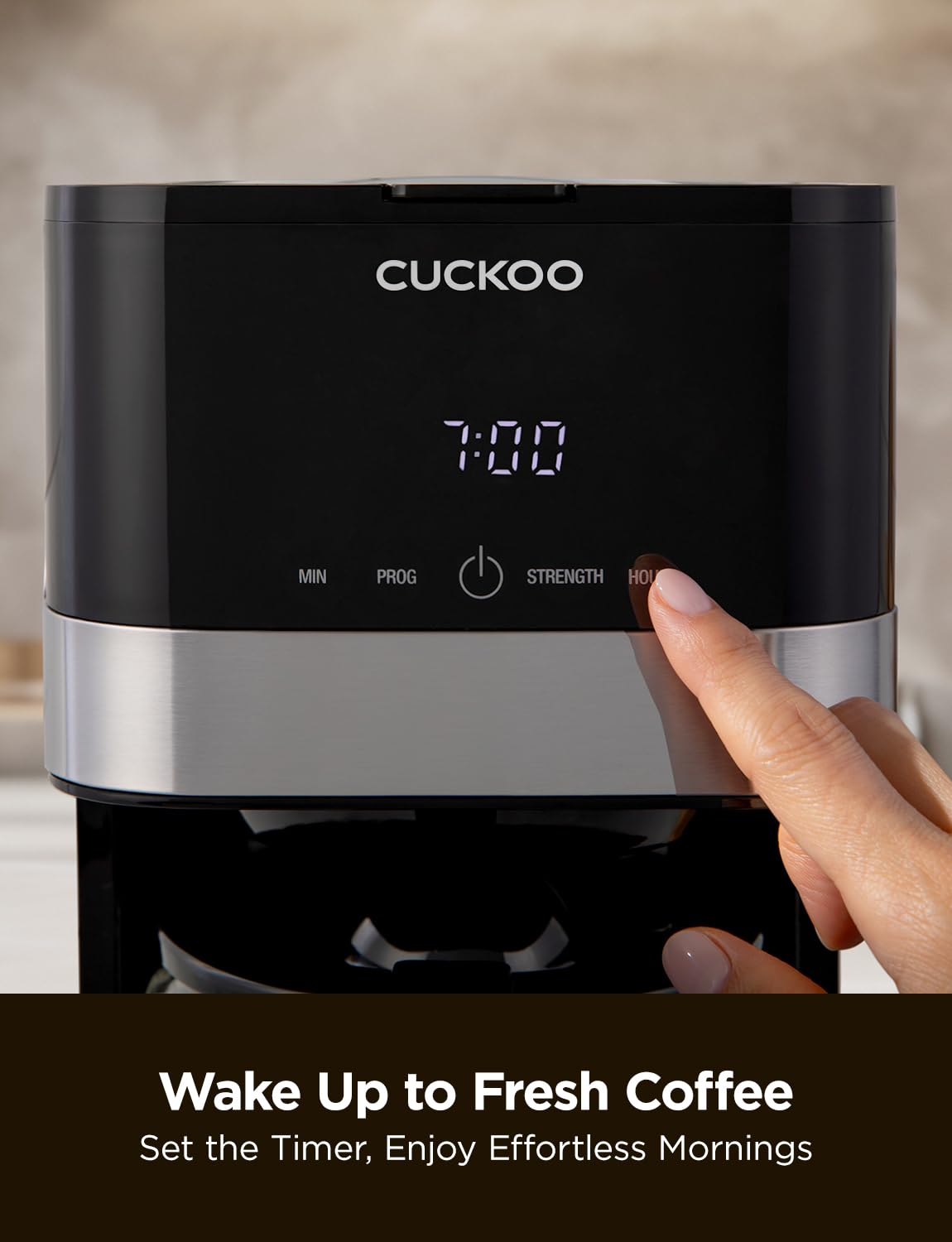 10-Cup Programmable Drip Coffee Maker with Glass Pot F58655