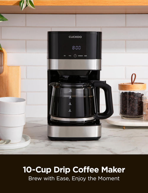 10-Cup Programmable Drip Coffee Maker with Glass Pot F58655
