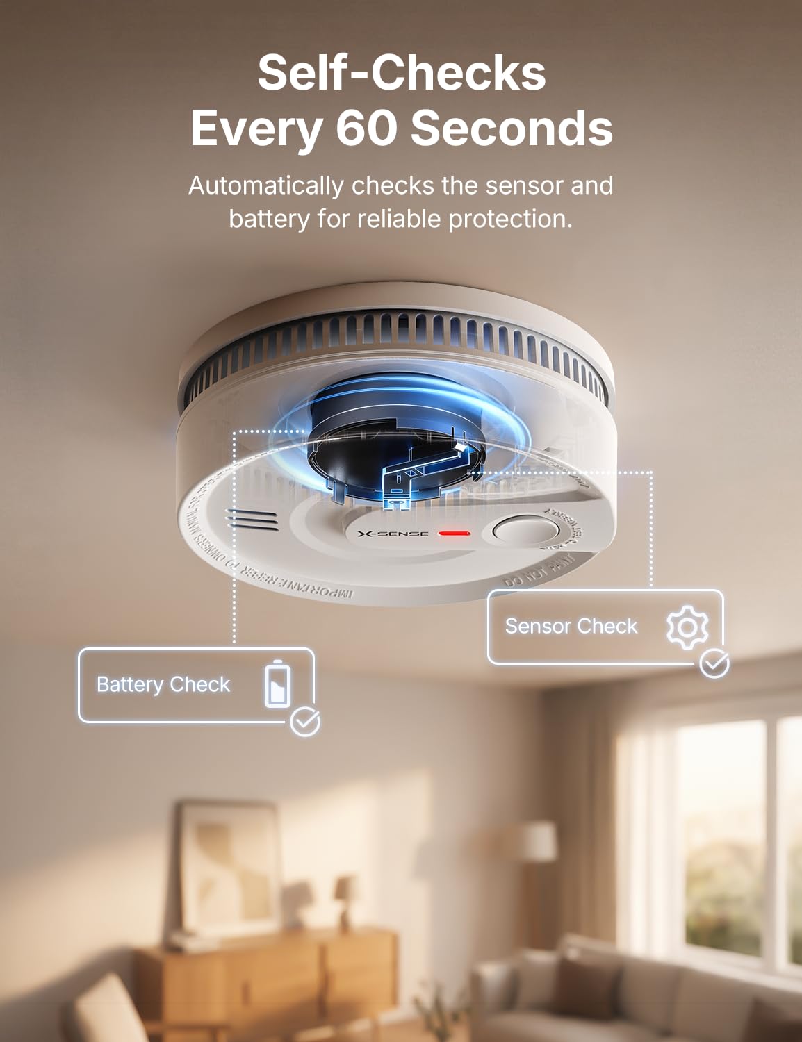 Interconnected Smoke Detector 10-Year Battery 3-Pack M86675