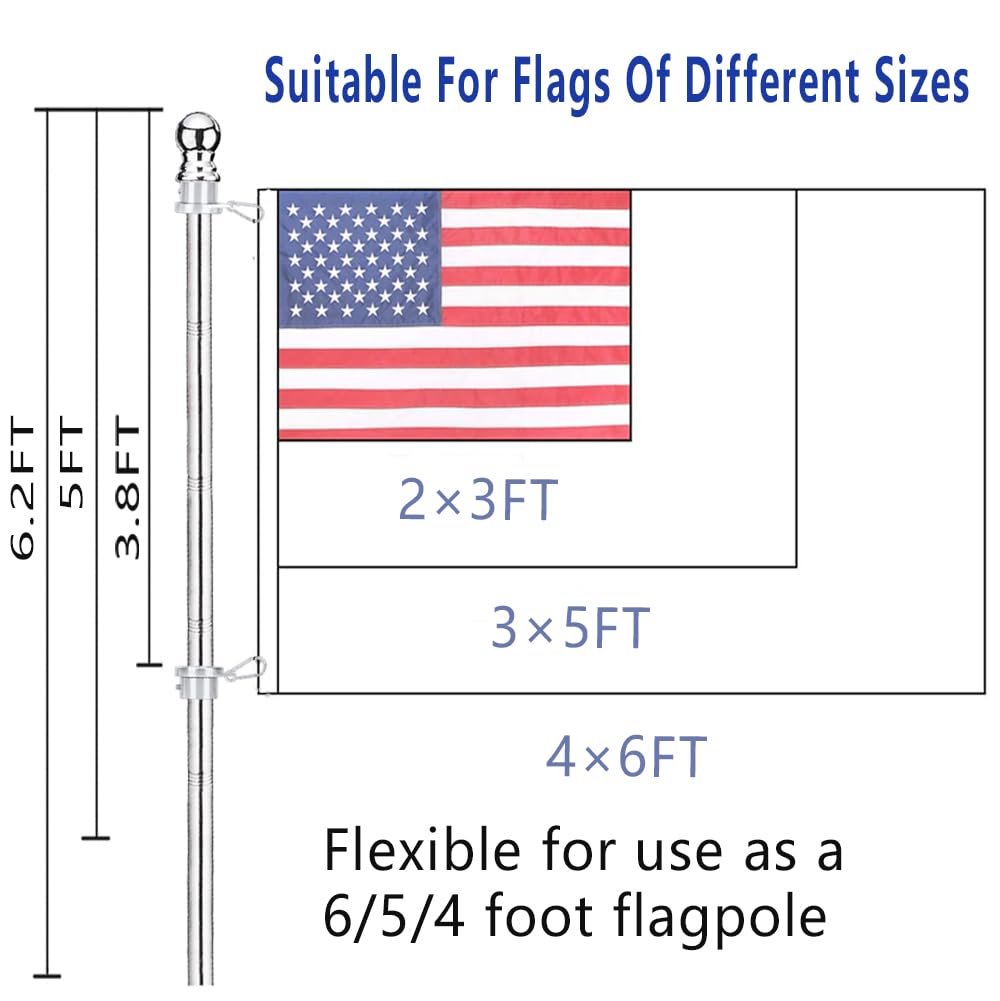 2 Pack 6 ft 1 inch Flag Poles P999920