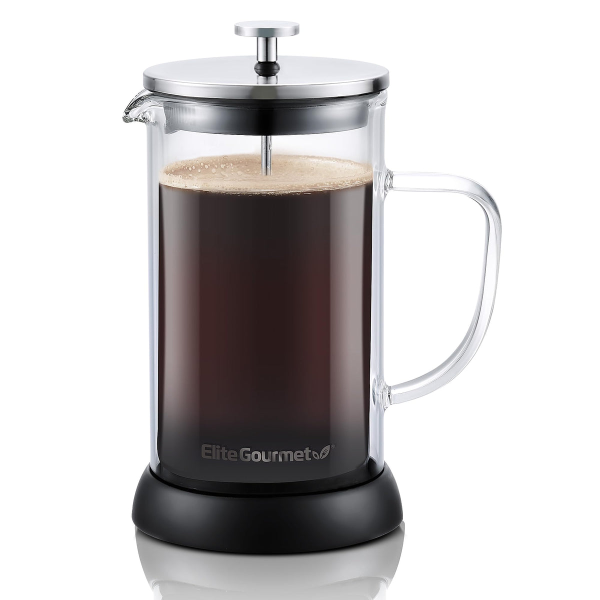 French Press Coffee Maker 1-Liter Glass Carafe D630