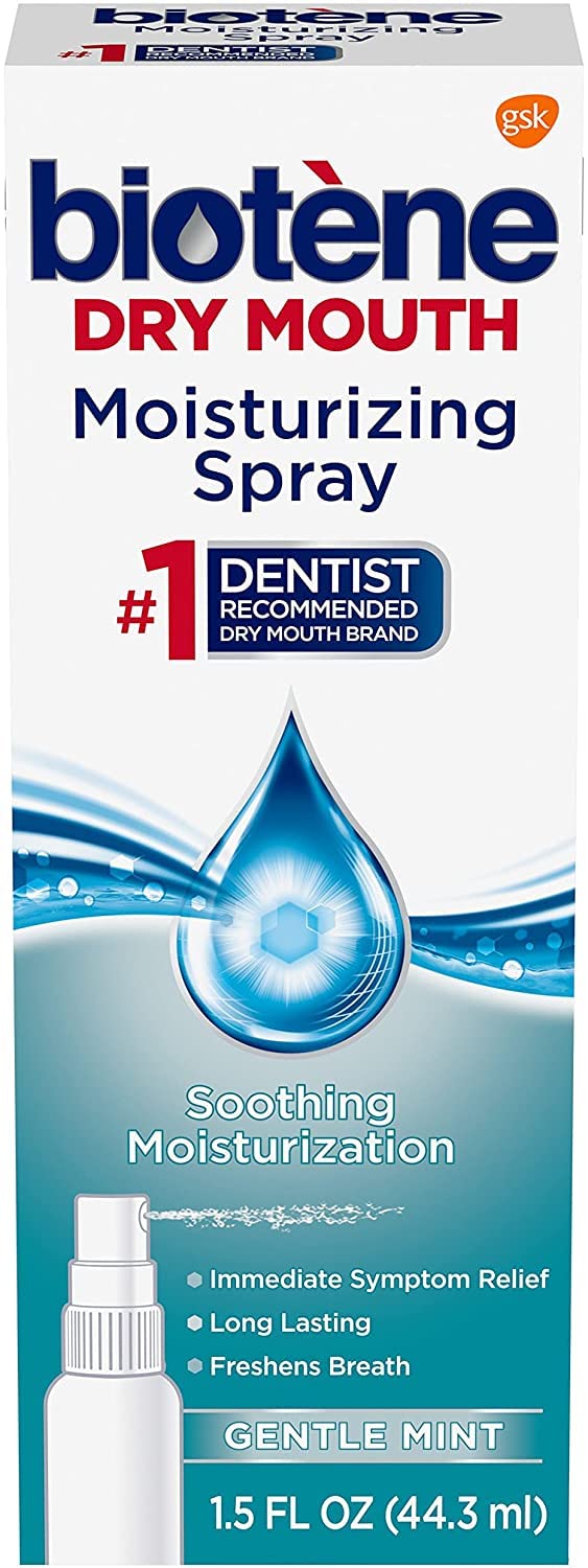 Gentle Mint Moisturizing Mouth Spray, 1.5 Fl Oz (Pack of 2) E2236
