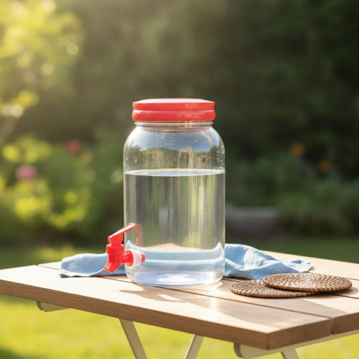 Clear 3.8L Beverage Dispenser with Spigot F696301