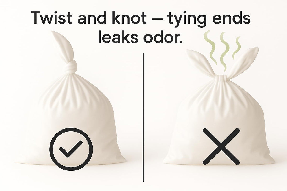 White 90 Count Disposable Odor Sealing Bags Pack of 2 J634