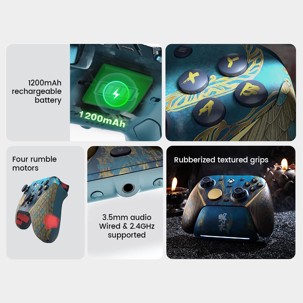 Wireless Gaming Controller with TMR Sticks, Hall Effect Analog Triggers X7647