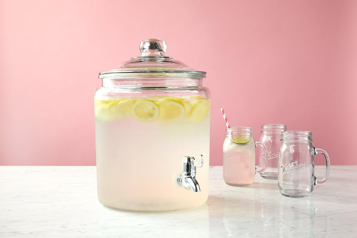 Glass Drink Dispenser 2 Gallon Y8154