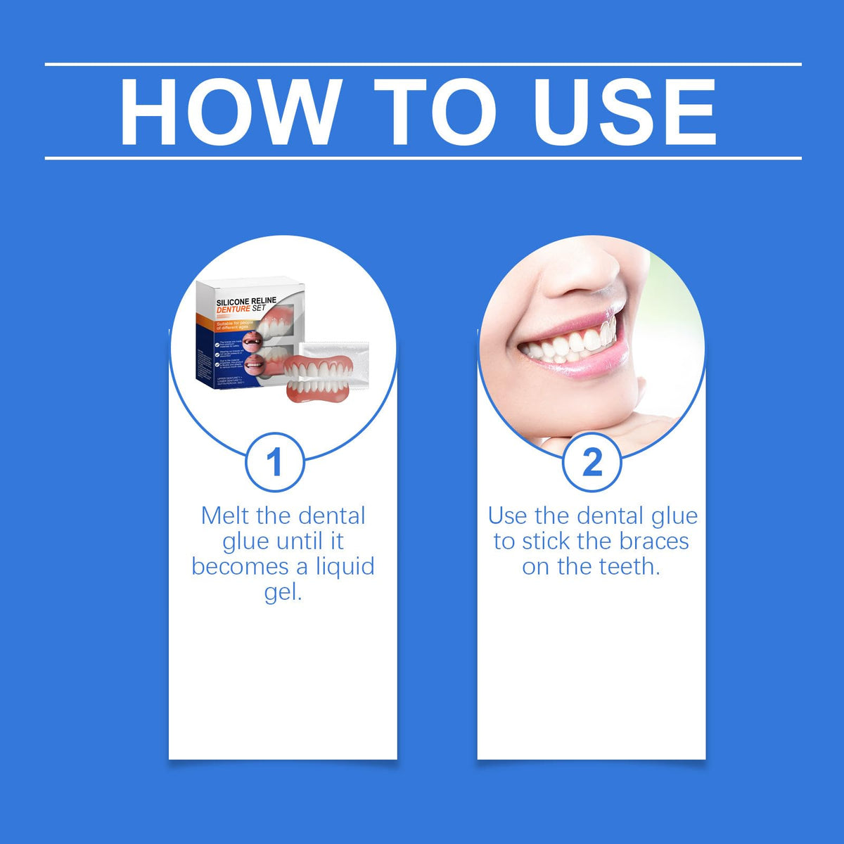 Full Denture Set Silicone Reline Kit 1 Ounce X671
