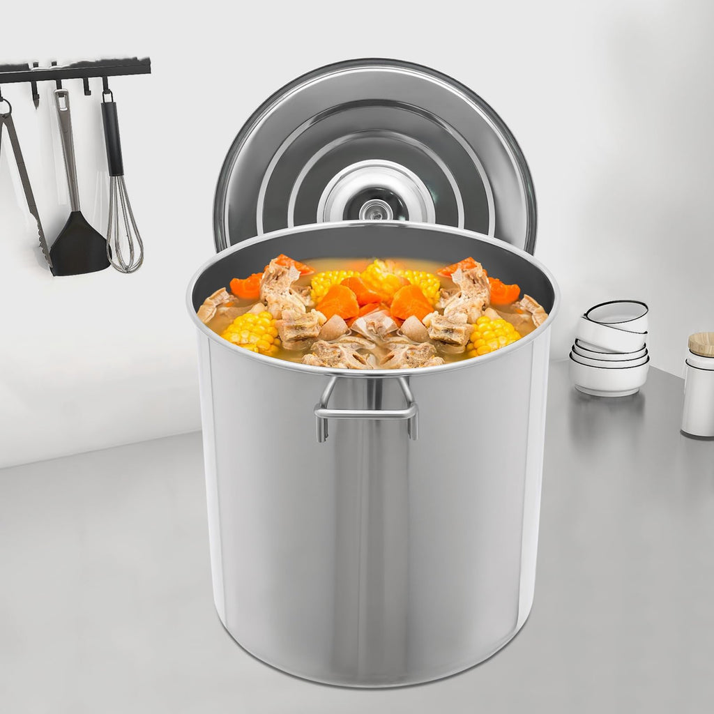 Stainless Steel 40L Stockpot with Basket Lid T68323