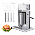 Manual 11 LBS Stainless Steel Sausage Stuffer with 4 Stuffing Tubes T197767