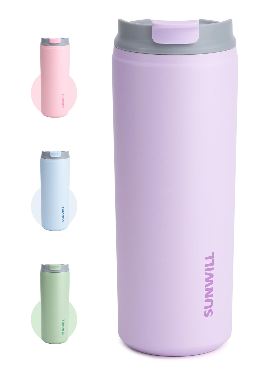16 oz Leak Proof Stainless Steel Insulated Travel Coffee Mug W5128