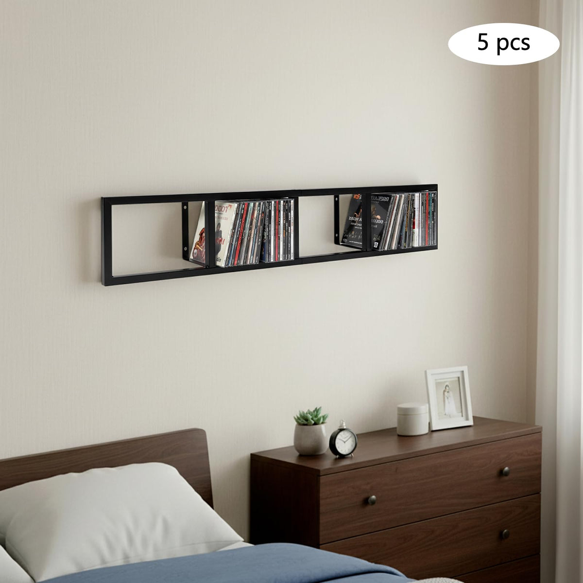 34 Inch Wall Mount Media Storage Rack K368