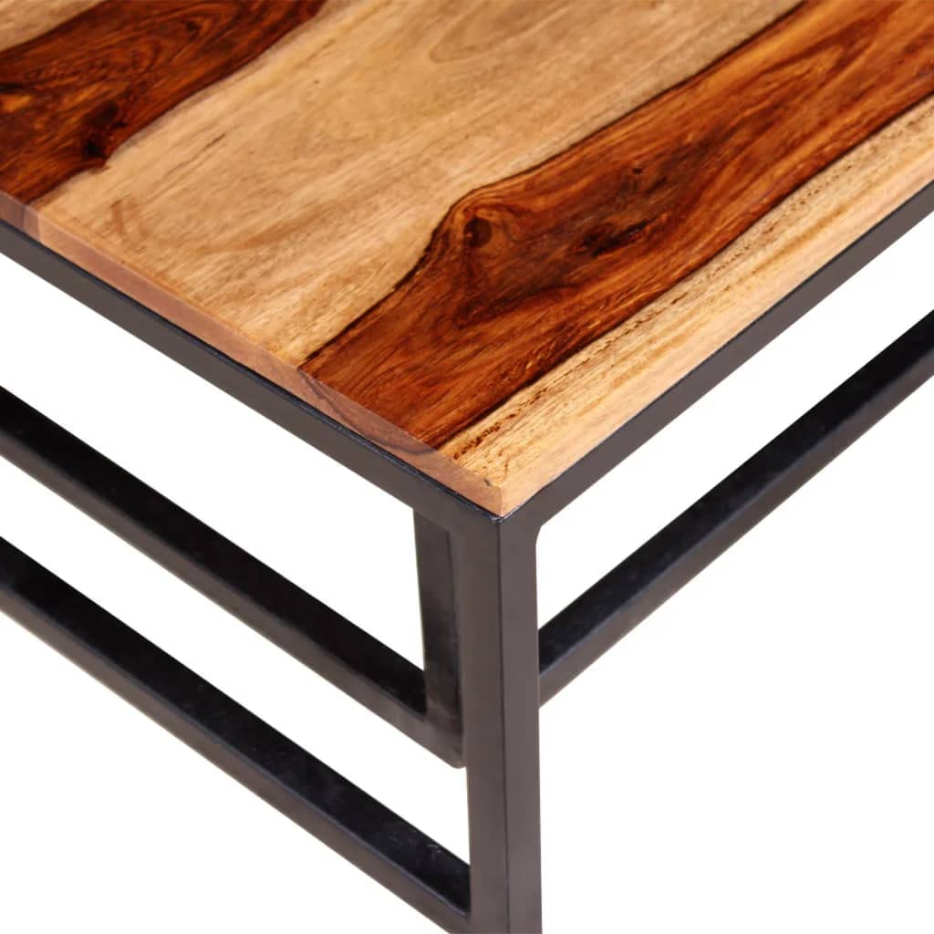 Two Piece Nesting Solid Sheesham Wood Coffee Table Set N233