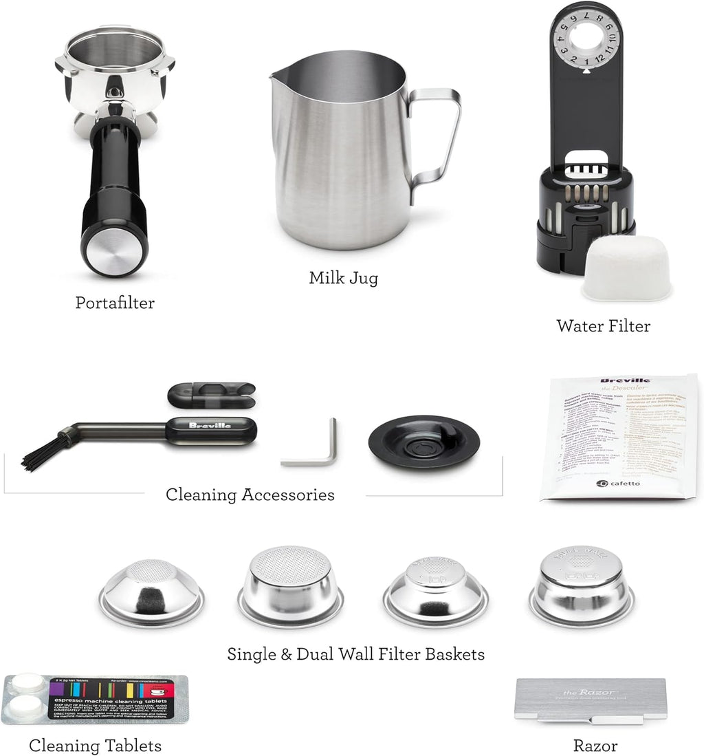 Brushed Stainless Steel Espresso Machine T6431