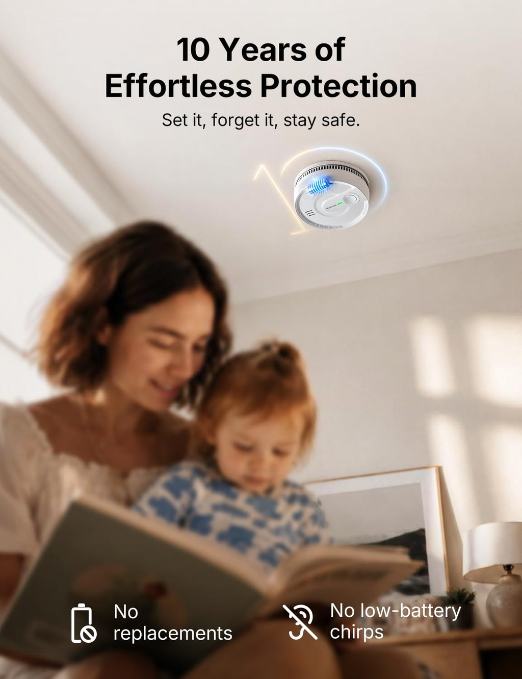 Interconnected Smoke Detector 10-Year Battery 3-Pack M86675