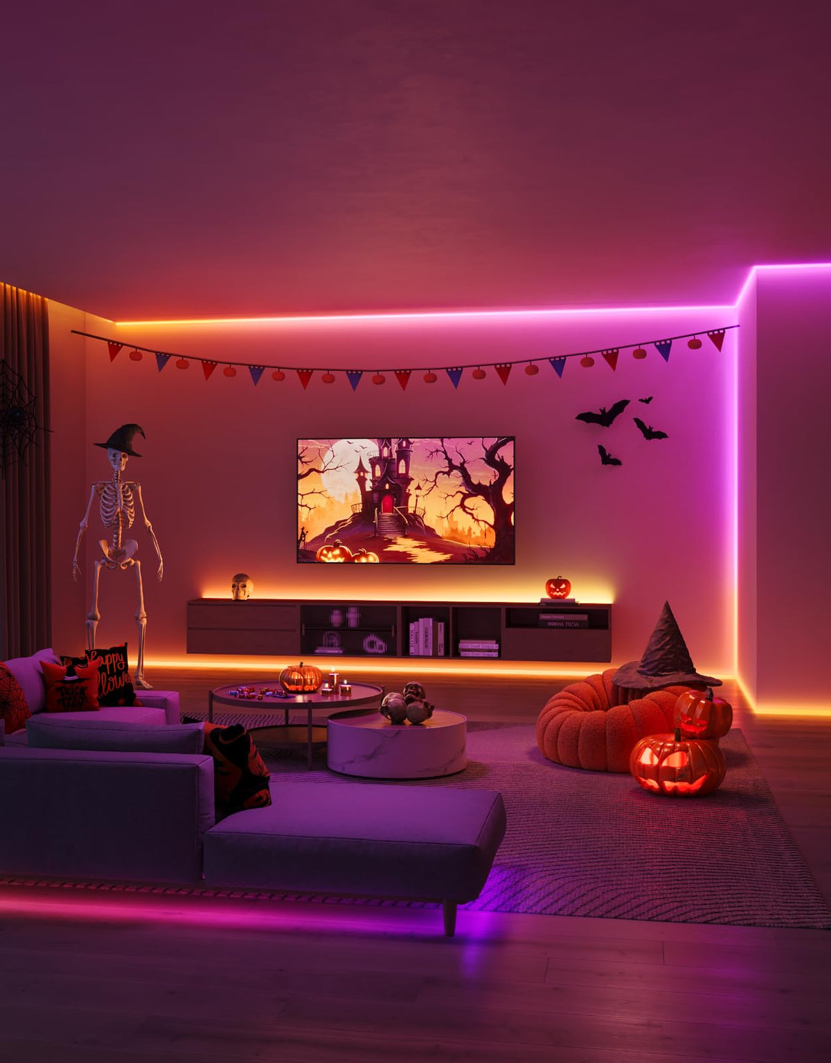 16.4ft RGBIC LED Strip Lights J883118