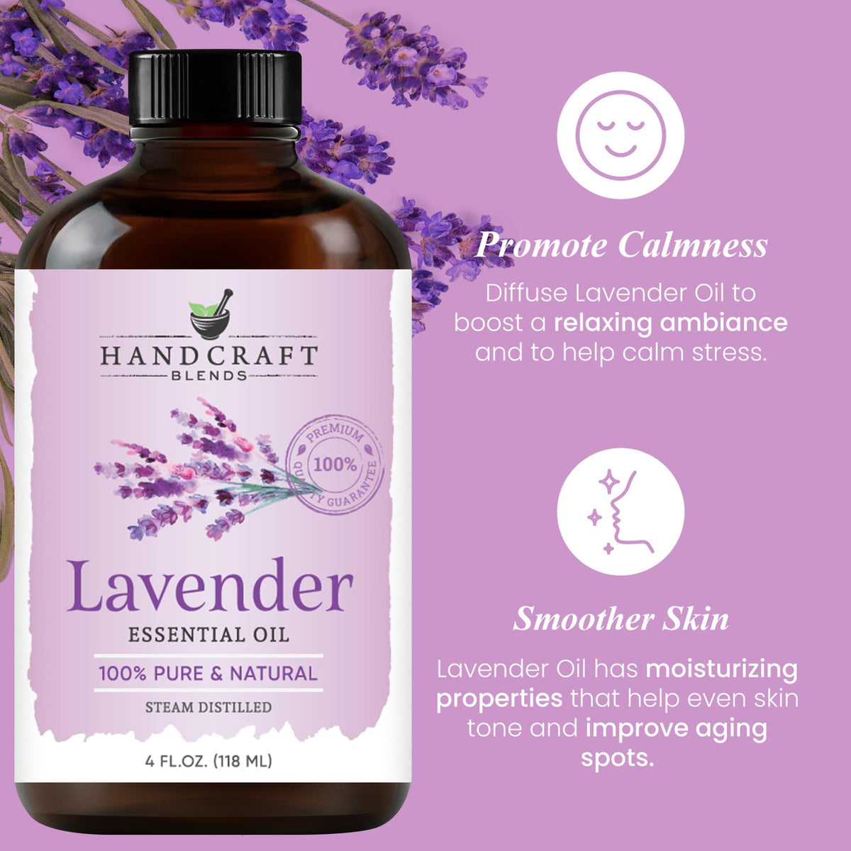 Peppermint and Lavender Essential Oils Set 2 x 4 Fl Oz N707