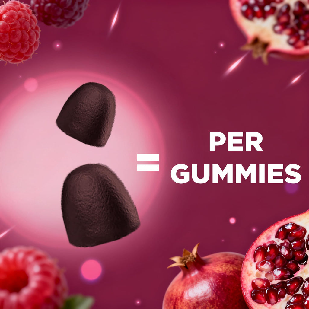 Beet Root Gummies with B6, B12, Grape Seed, Pomegranate & Nicotinamide 60 Count N4331
