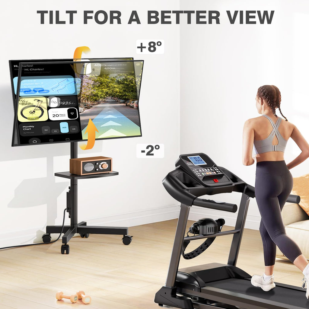 Mobile TV Stand with Power Outlet for 23-65 Inch TVs U5755